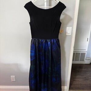 Aidan Mattox Formal Gown with Floral Skirt and pockets